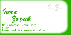 imre zozuk business card